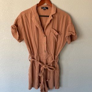 Lulus nude button romper